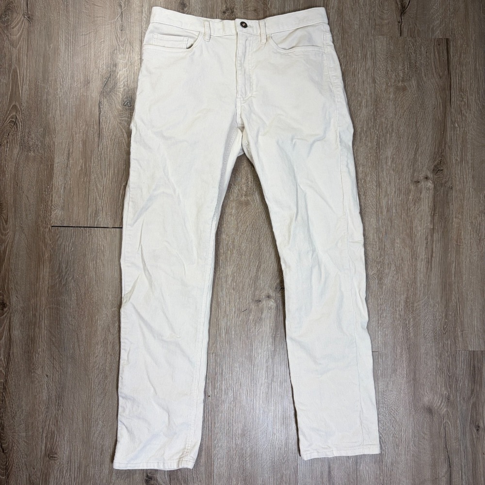Flint and Tinder Mens Corduroy Pants 30x30 Beige Straight Fit Huckberry